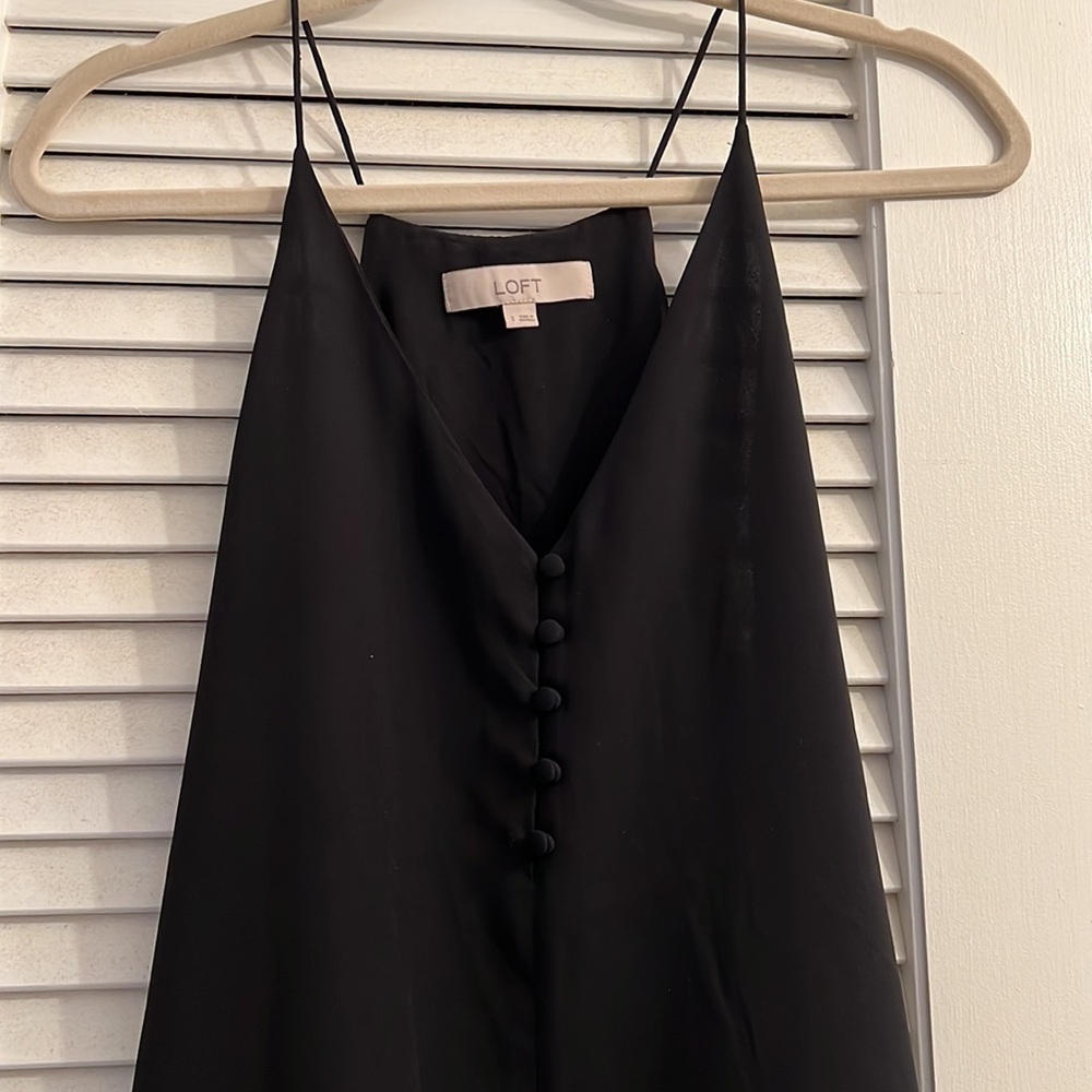 Loft Button V-neck Tank